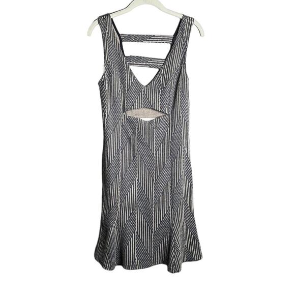 The Moon Blue and White Textured Sleeveless Swing Dress Size Large - Picture 1 of 8